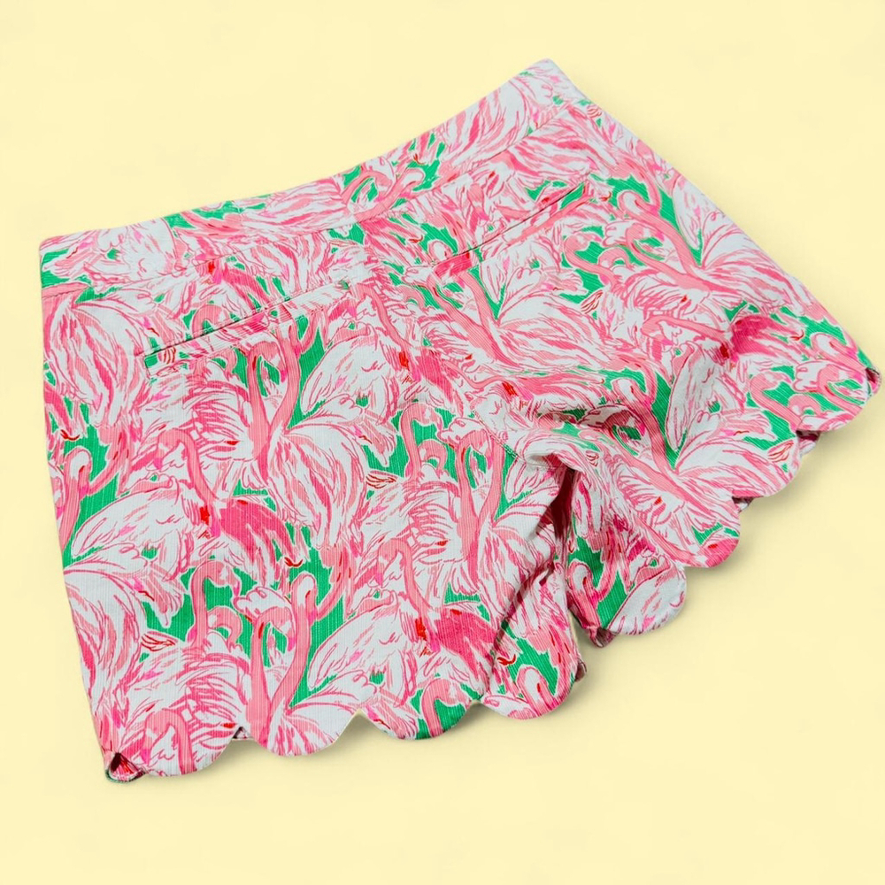 Kawaii Coquette Fairy Preppy Lilly Pulitzer Pink Floral Buttercup Short 000 - Picture 6 of 8